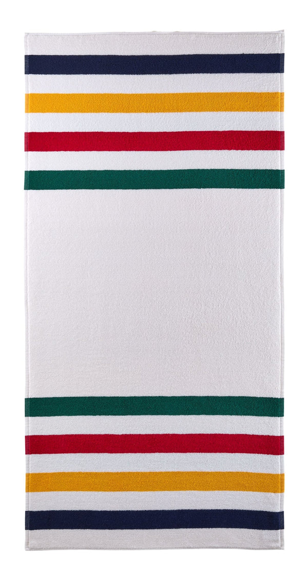 Hudson’s Bay Stripes Beach Towel, Classic Horizontal, Multi-Coloured, 70-in x 40-in M7