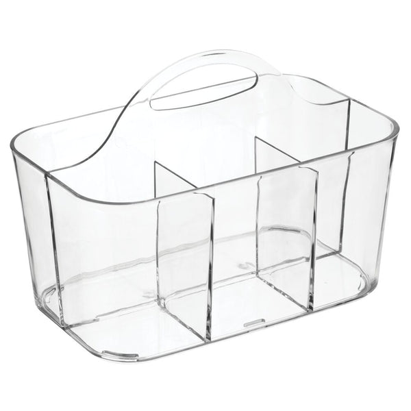 iDesign RPET Clarity Bathroom Organizer Caddy, Clear P2