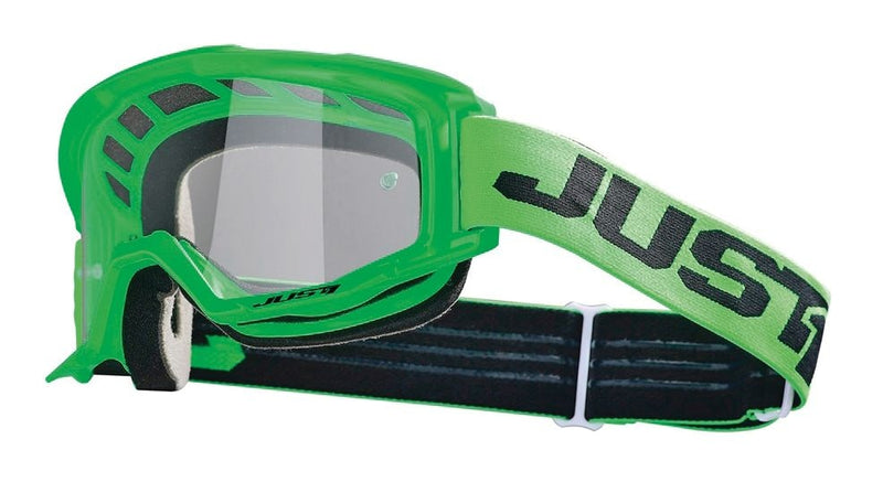 Just1 Vitro Powersports Anti-Fog Scratch-Resistant Goggles, Fluorescent Green W3