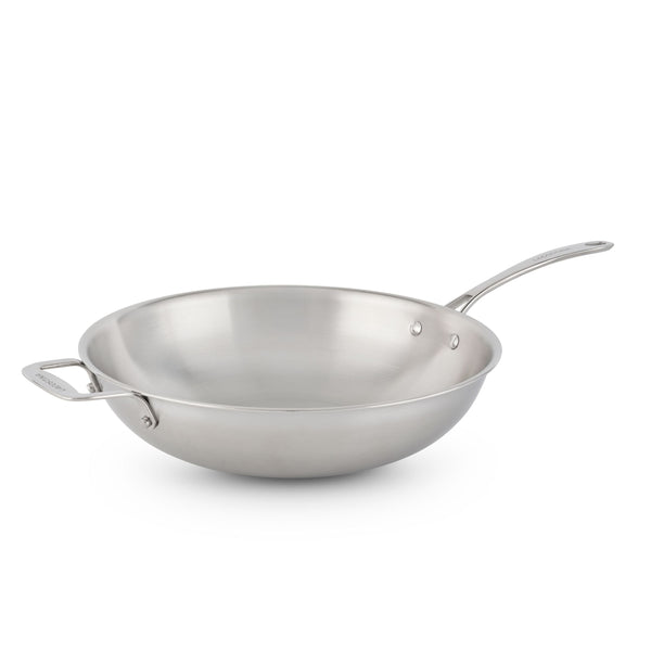 Lagostina 3-Ply Clad Commercial Wok Fry Pan, 32-cm M1
