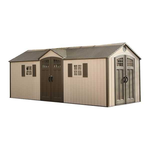 Lifetime Outdoor Storage Shed with Dual Side Entry, 20 x 8-ft E3