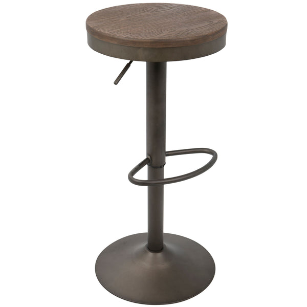 Lumisource Dakota Adjustable Barstool, Brown, 2-pc B5