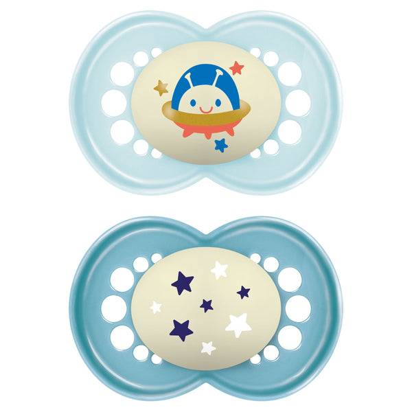 MAM Matte Non-Deco Pacifier, 6-16 Months, Boy, 2-pk Y4