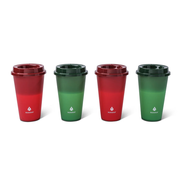Manna Hot Colour Changing Cups with Lids, 16-oz, 4-pk O9