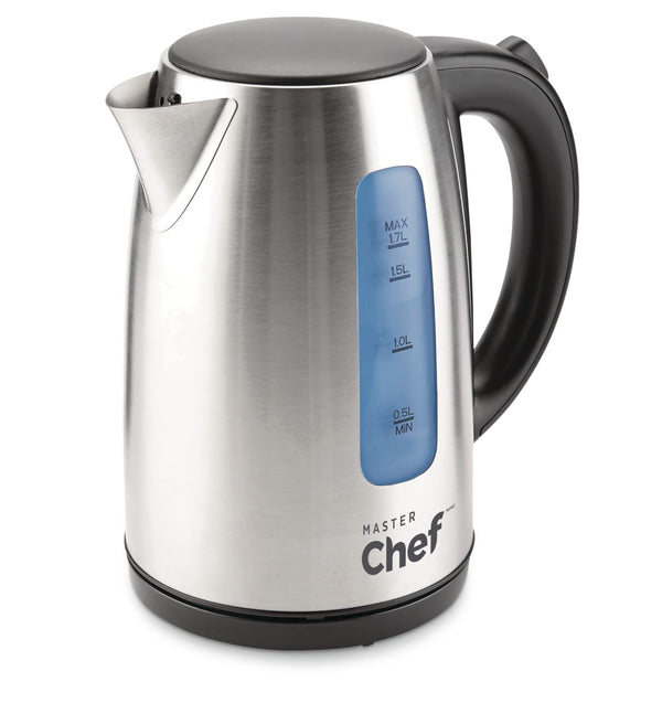 MASTER Chef Cordless Electric Kettle with Auto Shut Off, Stainless Steel, 1.7-L E3