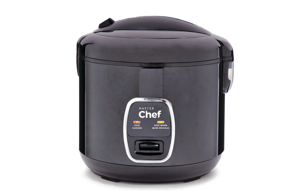 MASTER Chef One-Touch Non-Stick Rice Cooker & Steamer, Black, 20 Cups O4