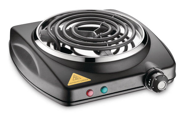 MASTER Chef Single Burner Hot Plate, Black, 1000W E6