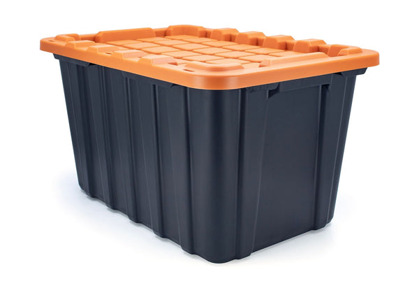 Mastercraft 102-L Heavy-Duty Orange/Black Storage Tote U0
