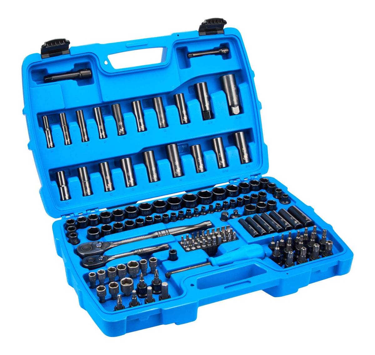 Mastercraft 140 Piece 1/4" and 3/8" Drive Black Socket Set