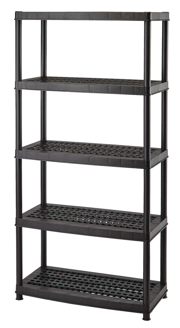 Mastercraft 5-Shelf Resin/ Plastic Storage Rack/ Shelving Unit, 36 x 18 x 72-in P2