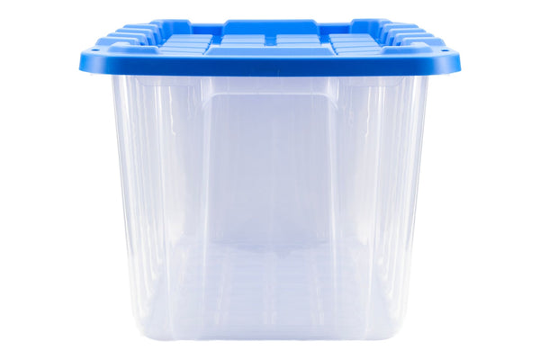 Mastercraft Clear Heavy-Duty Storage Tote with Snap-Lock Lid, 102-L L5
