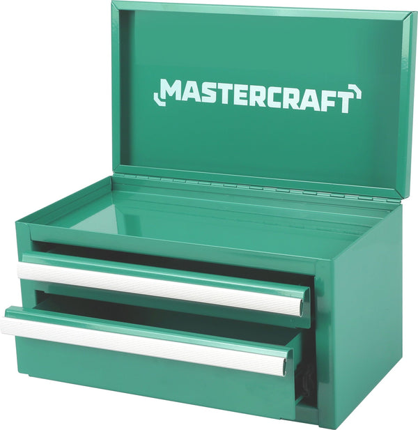 Mastercraft Mini Toolbox with 2 Drawers, Emerald P4