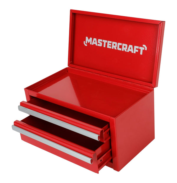 Mastercraft Mini Toolbox with 2 Drawers, Red H8