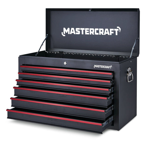 Mastercraft Tool Chest with 6 Drawers, Black, 36-in U4