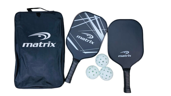 Matrix Recreational Official Size Pickleball Paddle/Racket & Ball Set, 5-pc R6