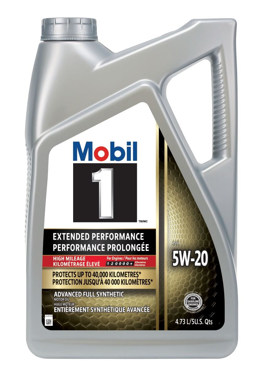 Mobil 1 Extended Performance High Mileage 5W20 Synthetic Engine/Motor Oil, 4.73-L