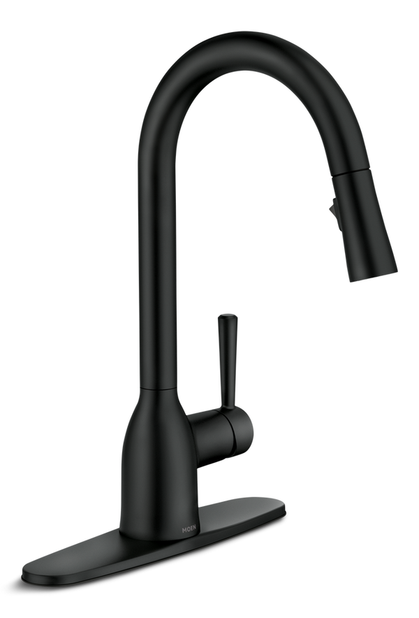 Moen Adler Single Handle Pull-Down Kitchen Faucet, Matte Black Z6