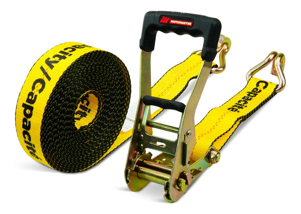 MotoMaster 10,000-lb Commercial Ratchet Tie Down Straps, with Ultra Padded Handles, 2-in x 30-ft N0