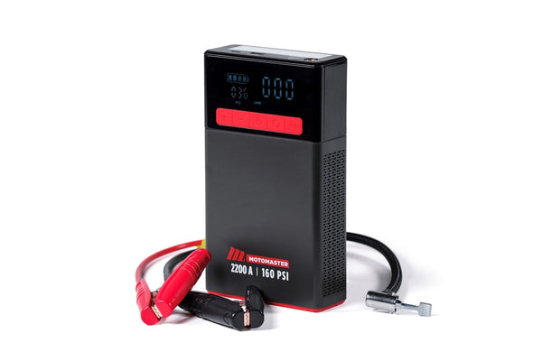 MotoMaster MB22C Lithium Booster Pack/Jump Starter with Air Compressor, 2200A O8