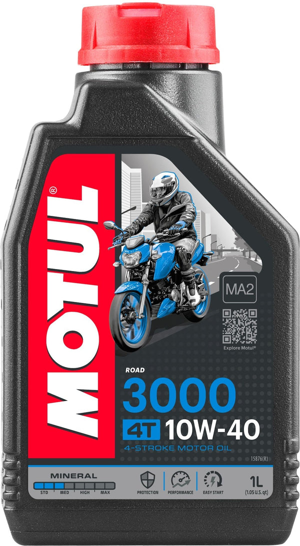 Motul 3000 4-Stroke 10W40 Mineral Motor Oil, 1-L B2