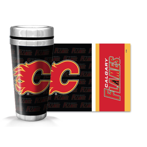 NHL Calgary Flames Full Wrap Wallpaper Travel Mug, 14-oz Q3