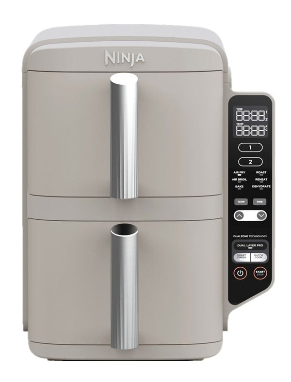 Ninja Dual Stacked Space-Saving Air Fryer, Sandstone S7