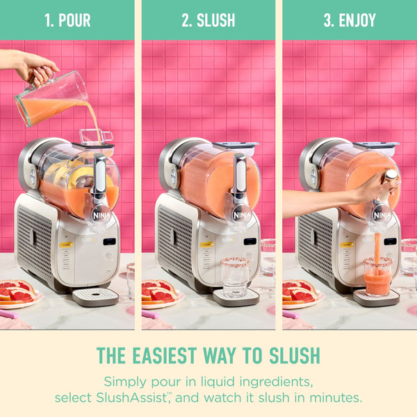 Ninja Slushi XL Slushie Machine with SlushAssist Technology, Crema, FS601CBR Z7