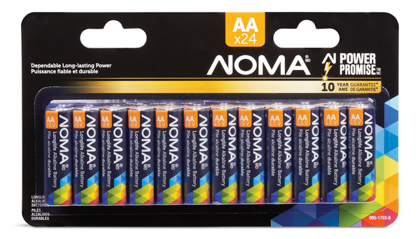 NOMA AA Alkaline Batteries, Long Lasting, All Purpose, 24-pk C7