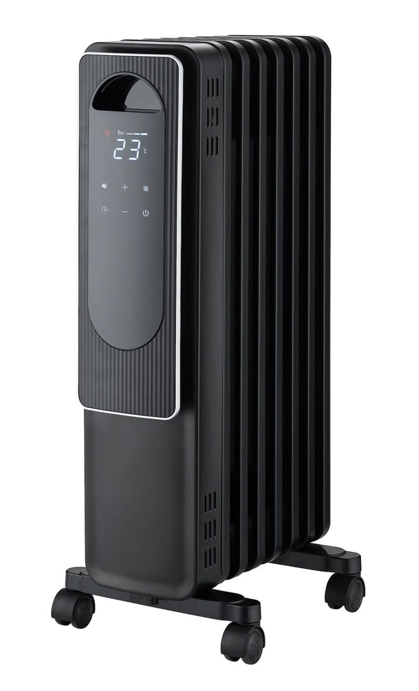 NOMA Digital Electric Oil-Filled Radiator Heater with Remote Control, 1500W, Black Z3