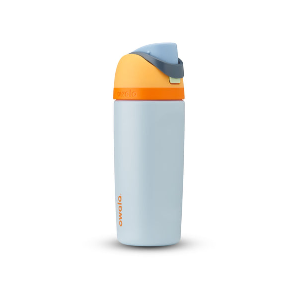 Owala FreeSip Kids’ Stainless Steel Insulated Portable Reusable Water Bottle, with Built-in Straw, Various Colours, 16-oz P1
