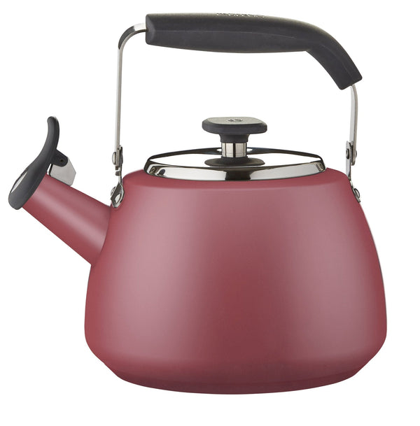PADERNO Stainless Steel Stovetop Kettle, 1.9-L, Red L4