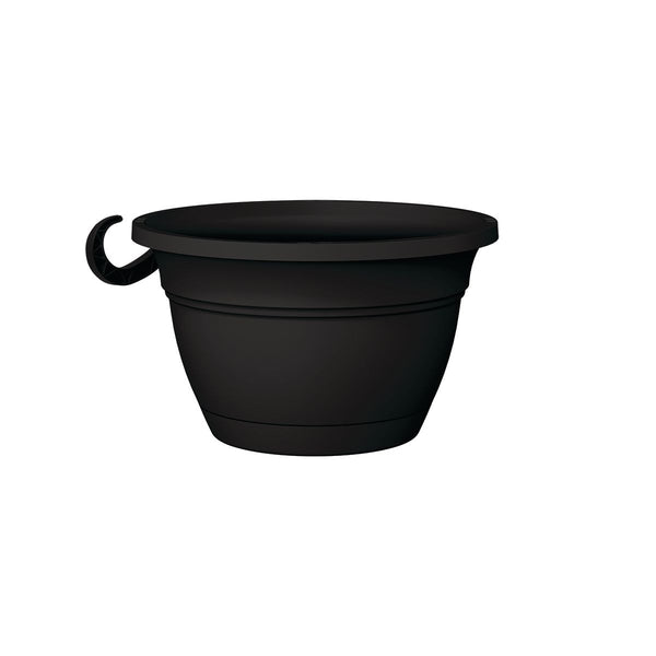 Planters' Pride Eclipse Hanging Plastic Basket Round Planter with Saucer Tray, Assorted Sizes X2