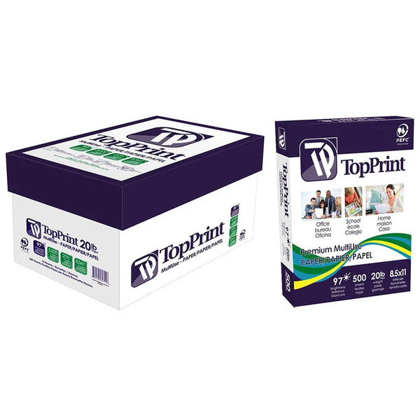 Premium Multi-use Top Print Paper, Letter, 8.5 in. x 11 in., 97 Bright, 20 lb. Q7
