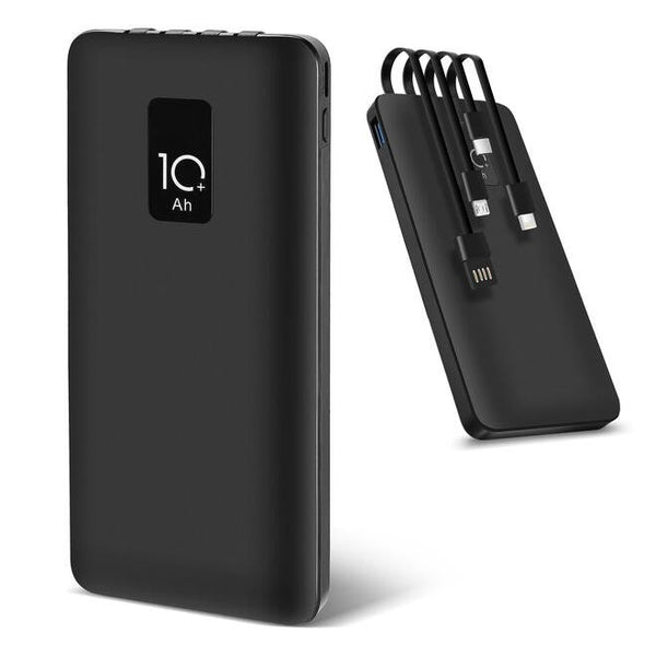 4 in 1 Fast Charging Power Bank with Built-in Cables, 10000mAh - PrimeCables P6
