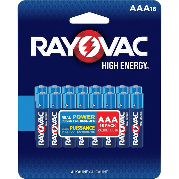 Rayovac HIGH ENERGY AAA Alkaline Batteries, Long Lasting, All Purpose, 16-pk S3