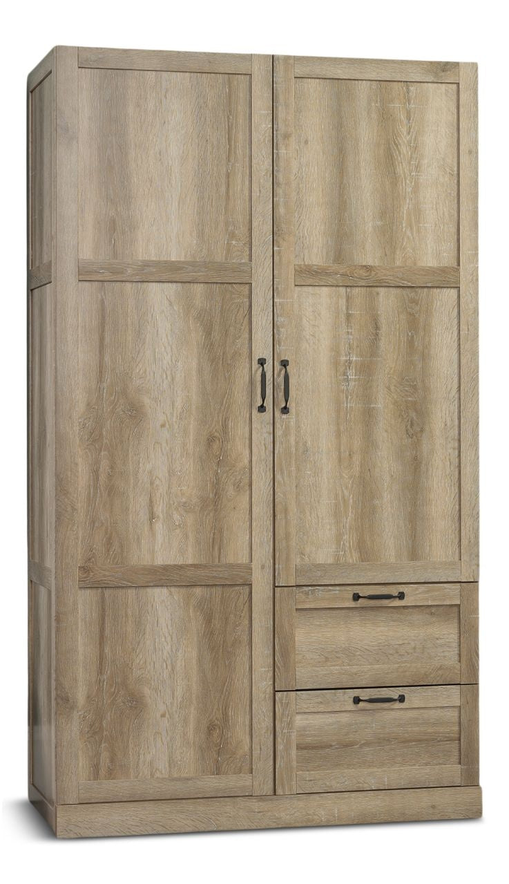Sauder 2 Door 2 Drawer Wardrobe, Oak A5
