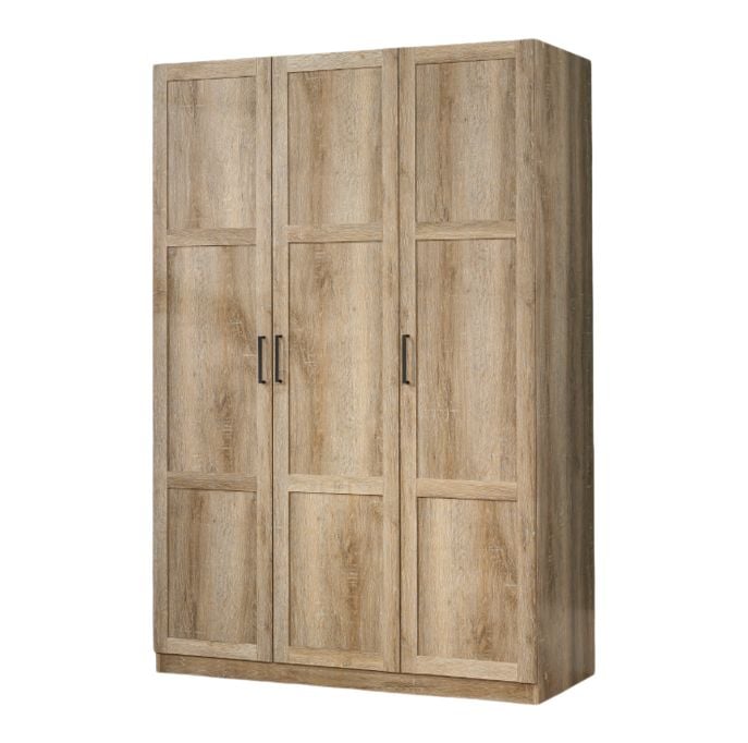 Sauder 3 Door Wardrobe, Shaker Oak H6