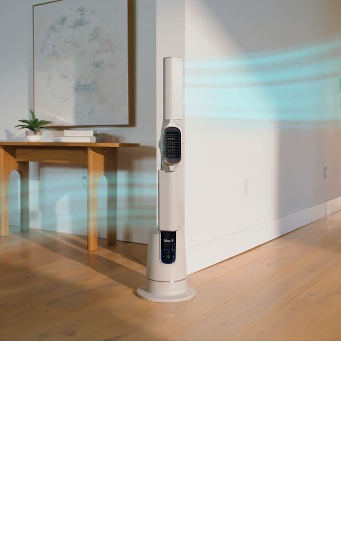 Shark TurboBlade Cool + Heat Oscillating Tower, 2-in-1 Bladeless Fan & Heater, with Remote Control, Black