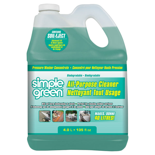 Simple Green All-Purpose Concentrate Pressure Washer Detergent, 4L G5
