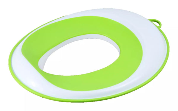 Simplicité Kids' Potty Training Toilet Seat, Anti-Slip Edges, White/Green T1