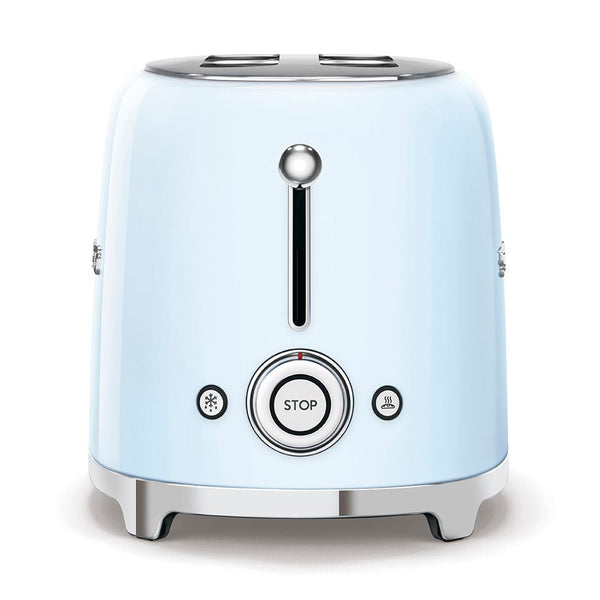 Smeg Retro Style Electric Toaster with Multi-Function Control, Light Blue, 2-Slices T4