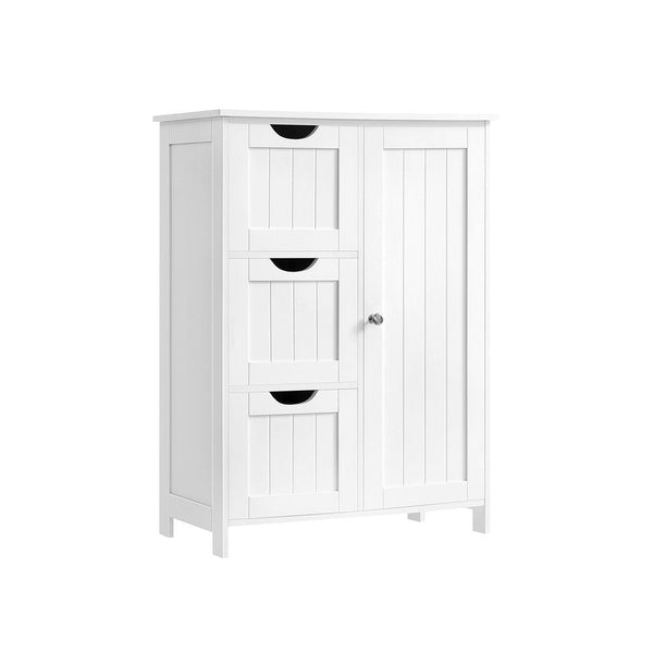 Songmics 3-Drawer White Home Cabinet with Adjustable Dividers V9