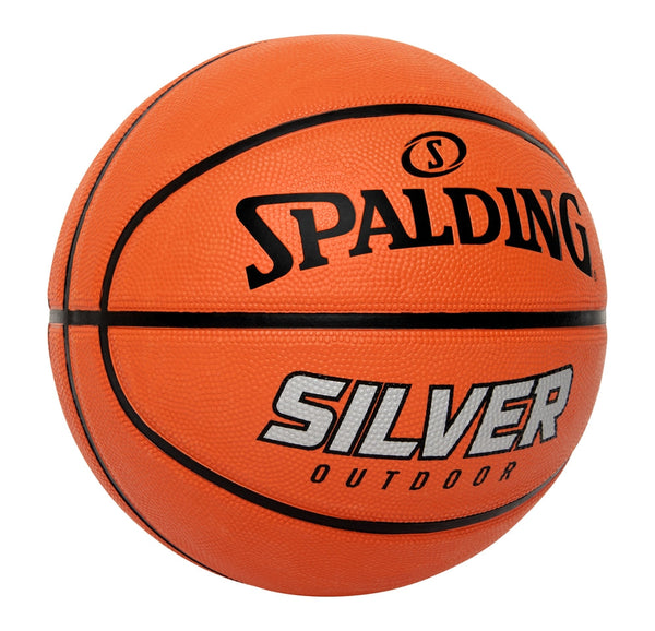 Spalding Silver Outdoor Rubber Basketball, Official Size 7 (29.5-in), Orange G8