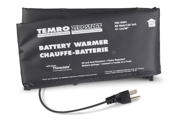 Temro Zerostart 2800063 Battery Warmer/Blanket, 80W, 36-in H2