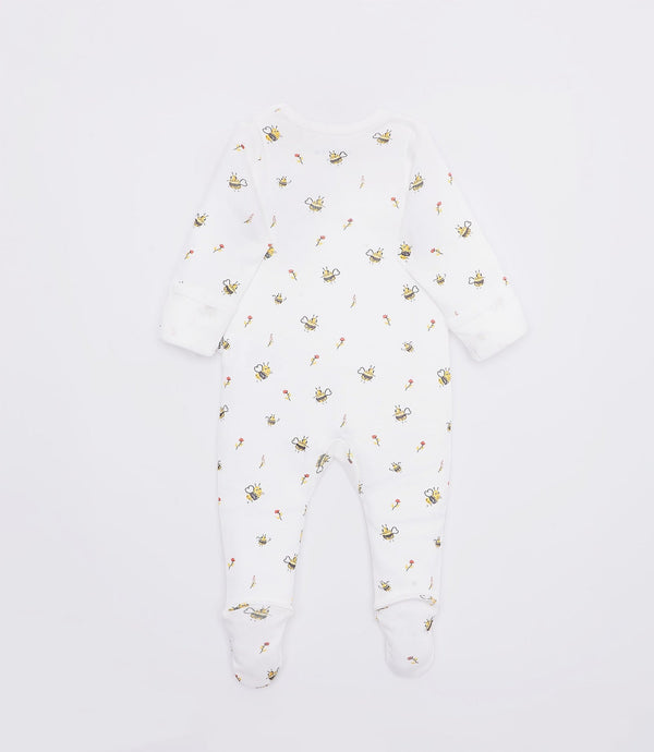 The Elk Baby Bee Print Premium Organic Cotton Zippy, Various Sizes D3