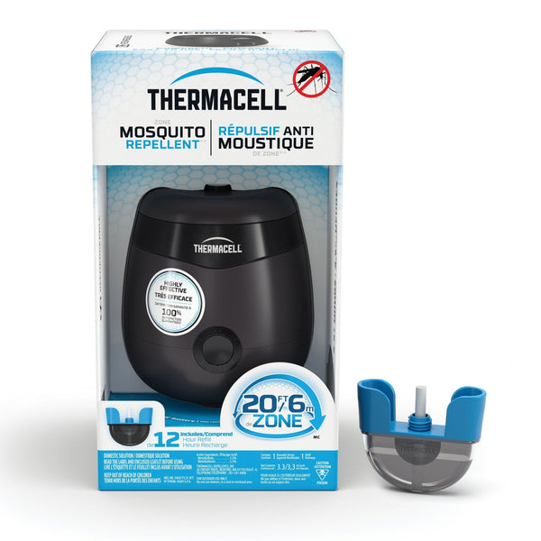 Thermacell E-ZoneGuard Patio Rechargeable Mosquito Repeller with 12-Hr Refill and 5.5-Hr Battery, Charcoal S2