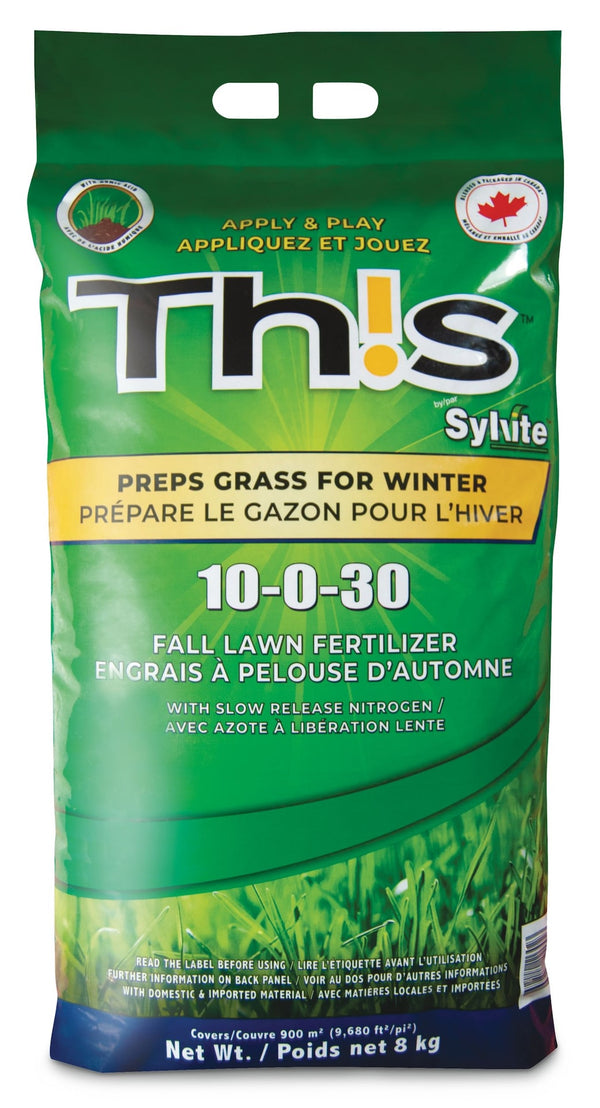 TH!S 10-0-30 Fall Lawn Fertilizer, 8-kg E5