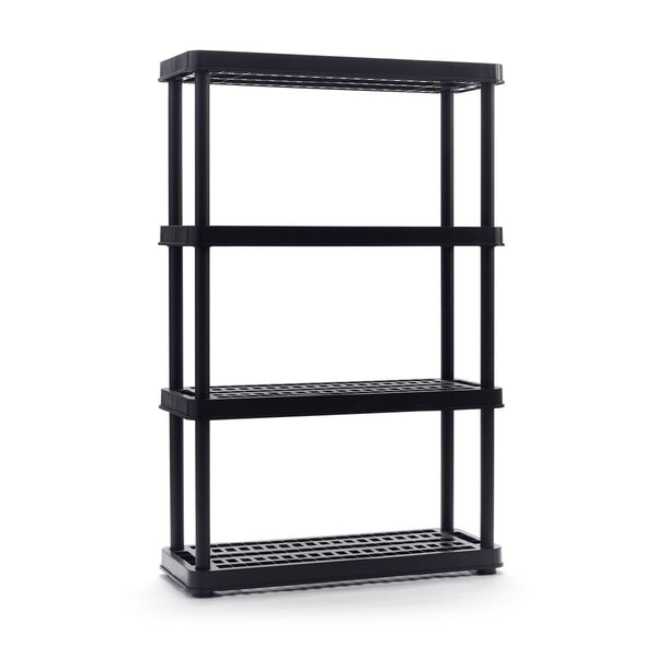TuffStore 4-Shelf Resin Storage/Shelving Unit, 36 x 14 x 54.5-in, Black C4