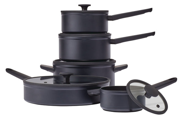 Vida by PADERNO 10-Piece Non-Stick Cookware Set, Black, Vida by PADERNO Non-Stick Cookset, Blue, 8-pc, Vida by PADERNO Aluminum Non-Stick Frypan,... U4