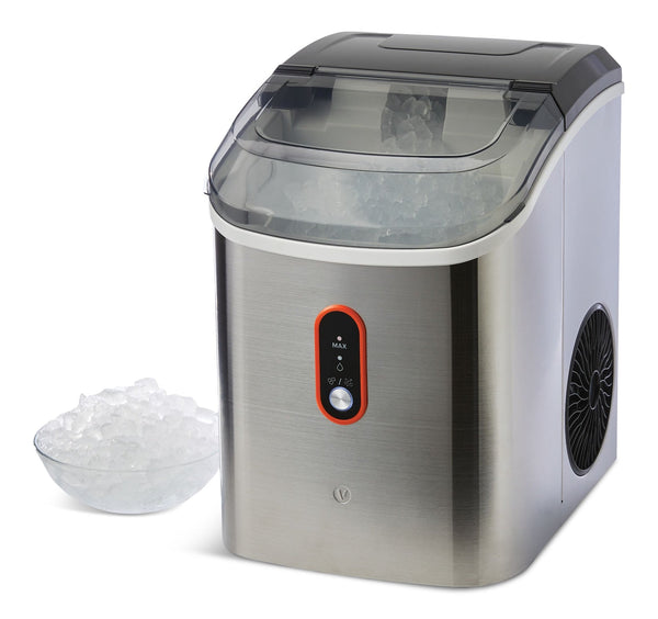Vida by PADERNO Countertop Soft Nugget Ice Maker, 33-lb Ice/Day, Stainless Steel D3